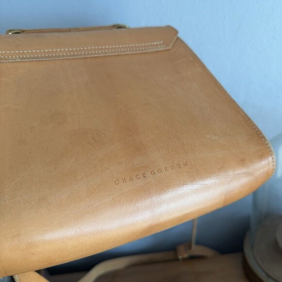 Grace Gordon Lucy Tanned Leather Crossbody Satchel Bag - Picture 9 of 12